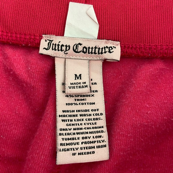 Juicy Couture women’s hot pink soft velour drawstring joggers sweatpants‎ medium - Picture 7 of 9